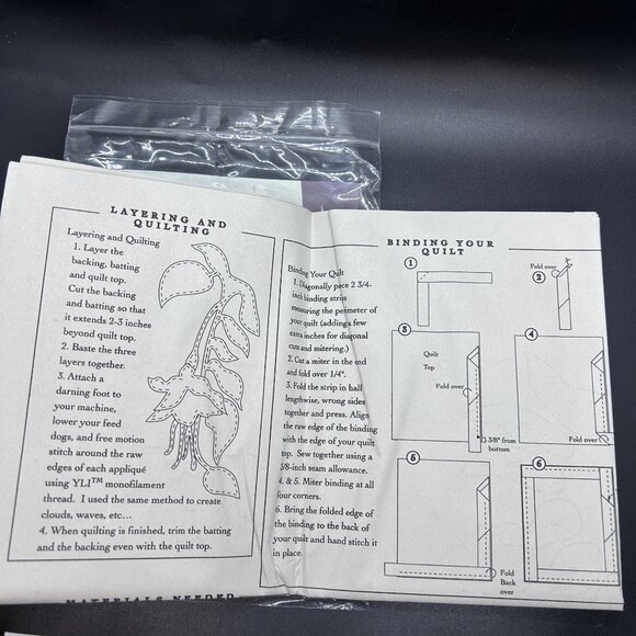 McKenna Ryan In Full Bloom “Basket Case” Block 8 Applique Quilt Sewing Pattern - Picture 3 of 5